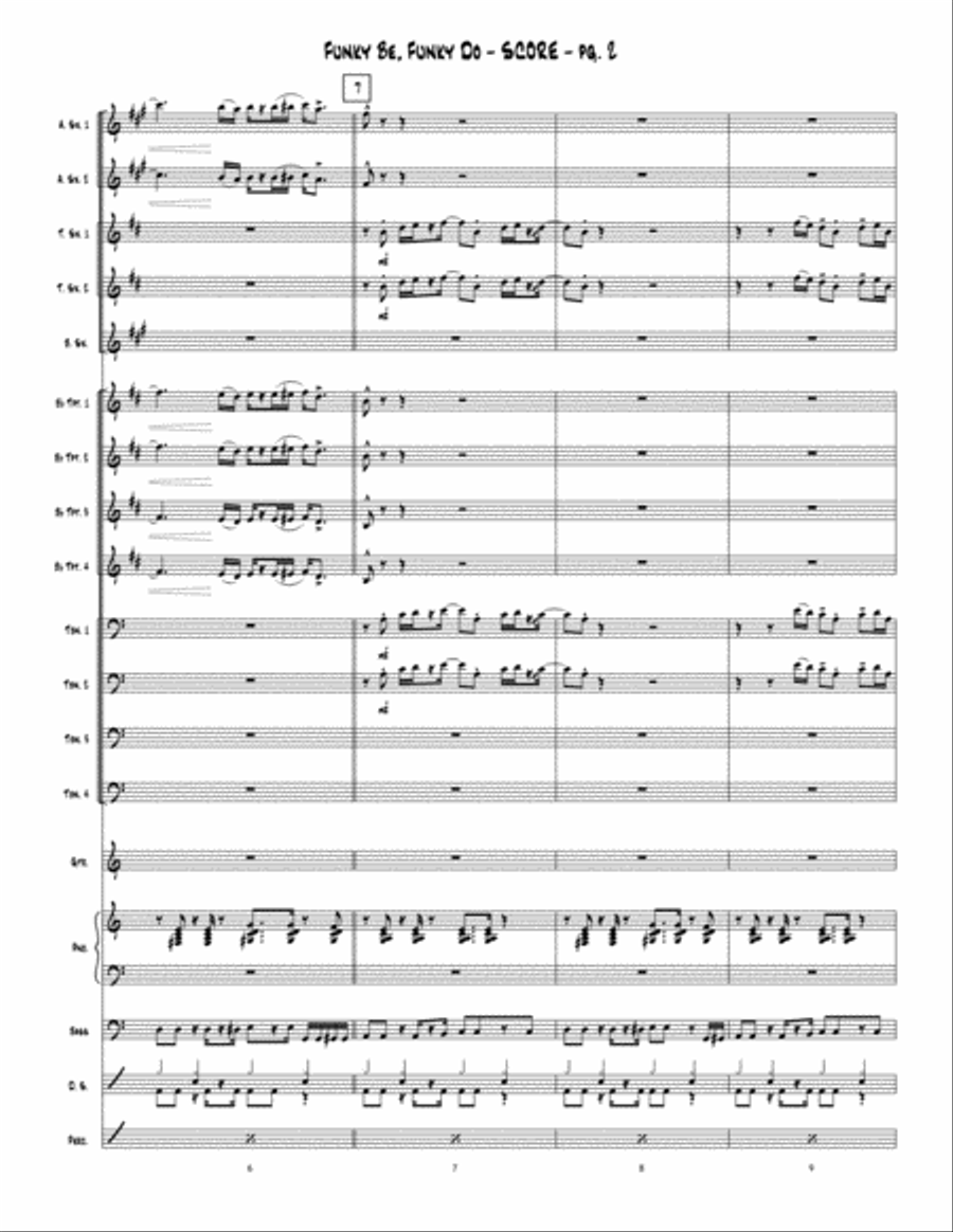 Funky Be, Funky Do Jazz Ensemble scores gallery preview page 3