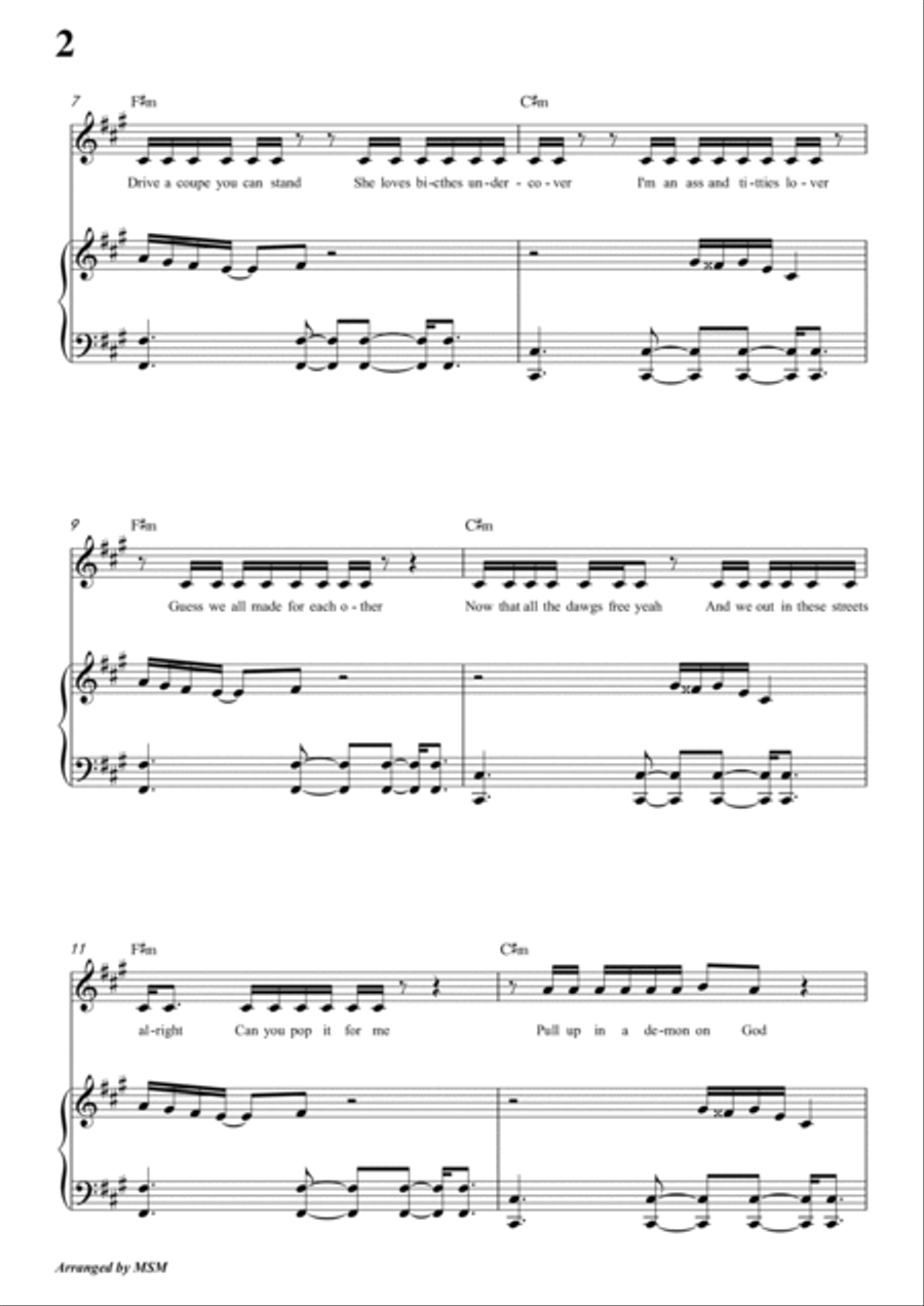 I'm Fine (feat. Travis Scott) Voice scores gallery preview page 4