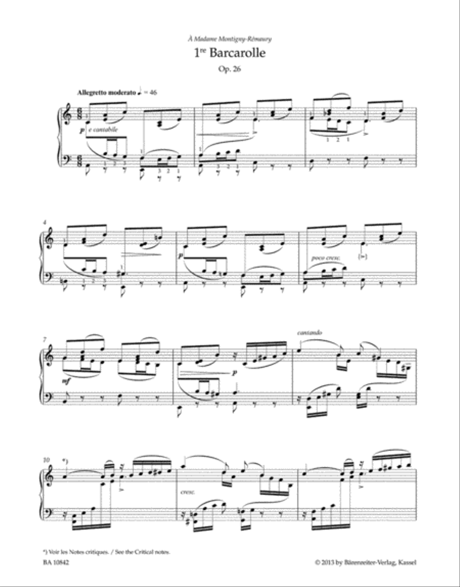 Barcarolles for Piano Piano Solo scores gallery preview page 2