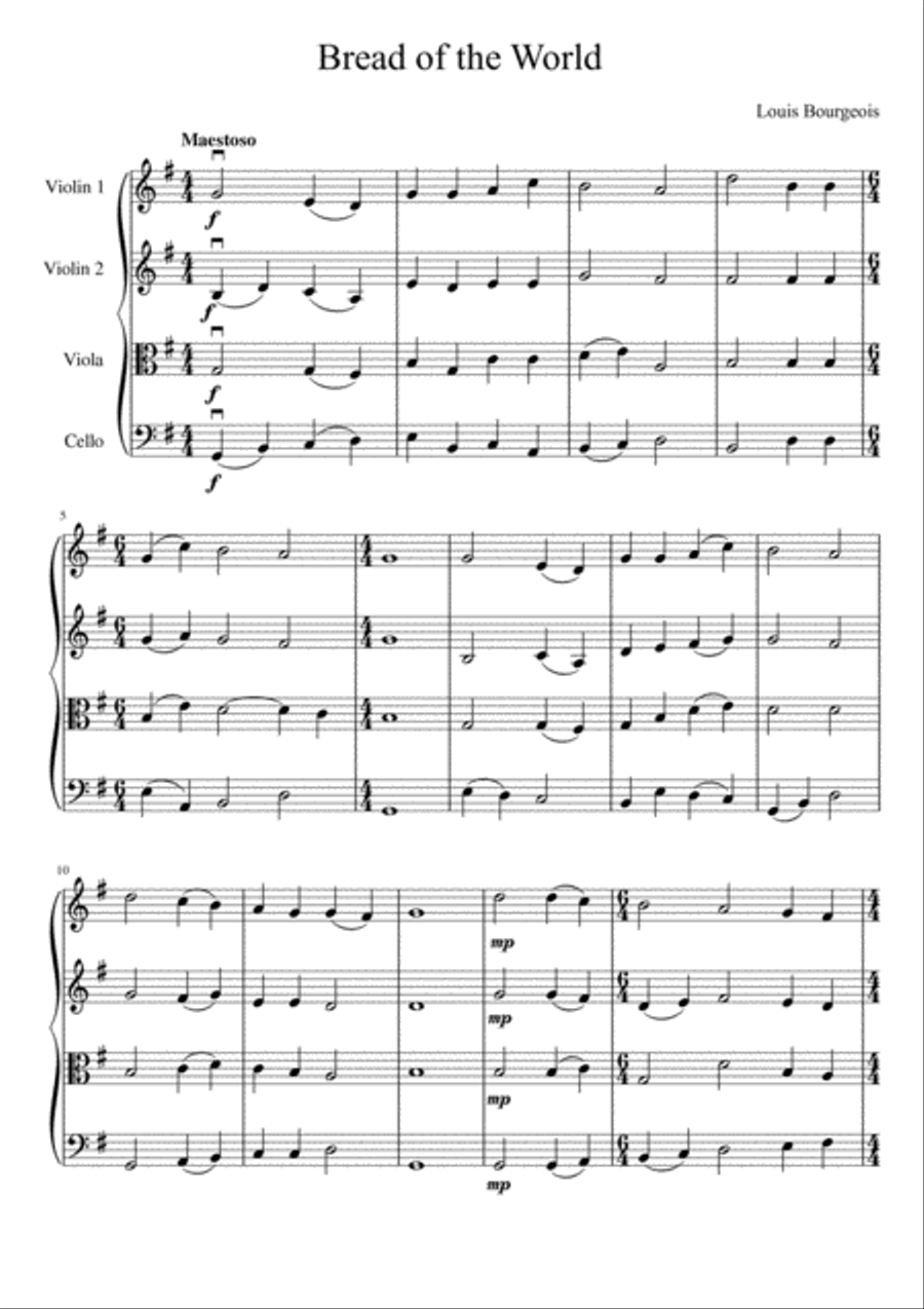 Bread of the World Bread of the World String Quartet scores gallery preview page 2