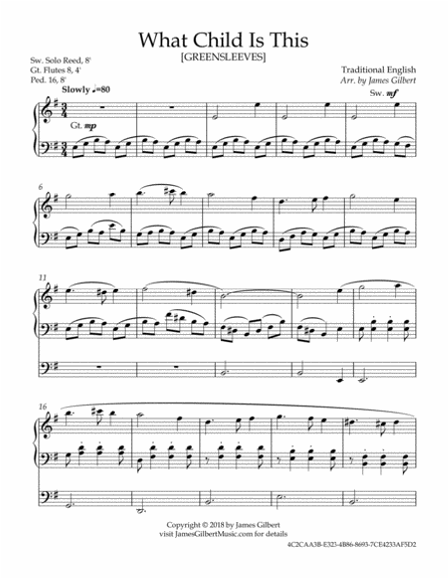 What Child Is This Organ Solo scores gallery preview page 2