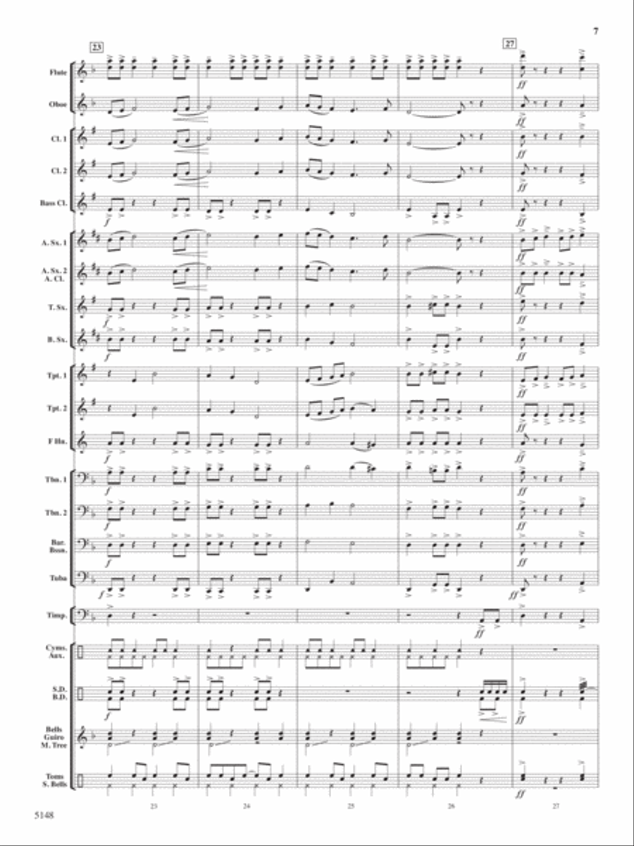 Fire Dance Concert Band scores gallery preview page 6