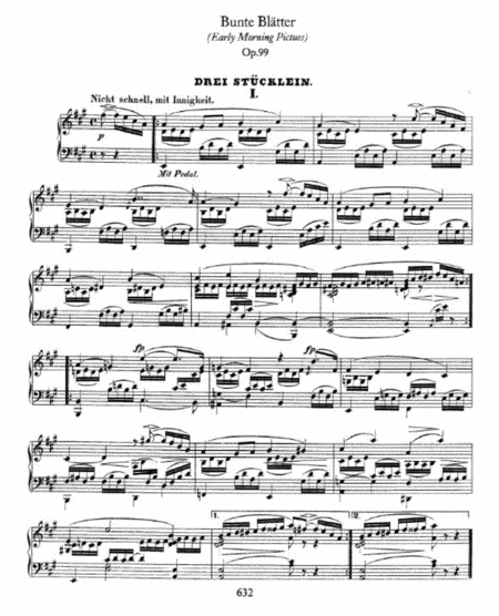Schumann - Bunte Blätter (Early Morning Pictues) Op. 99