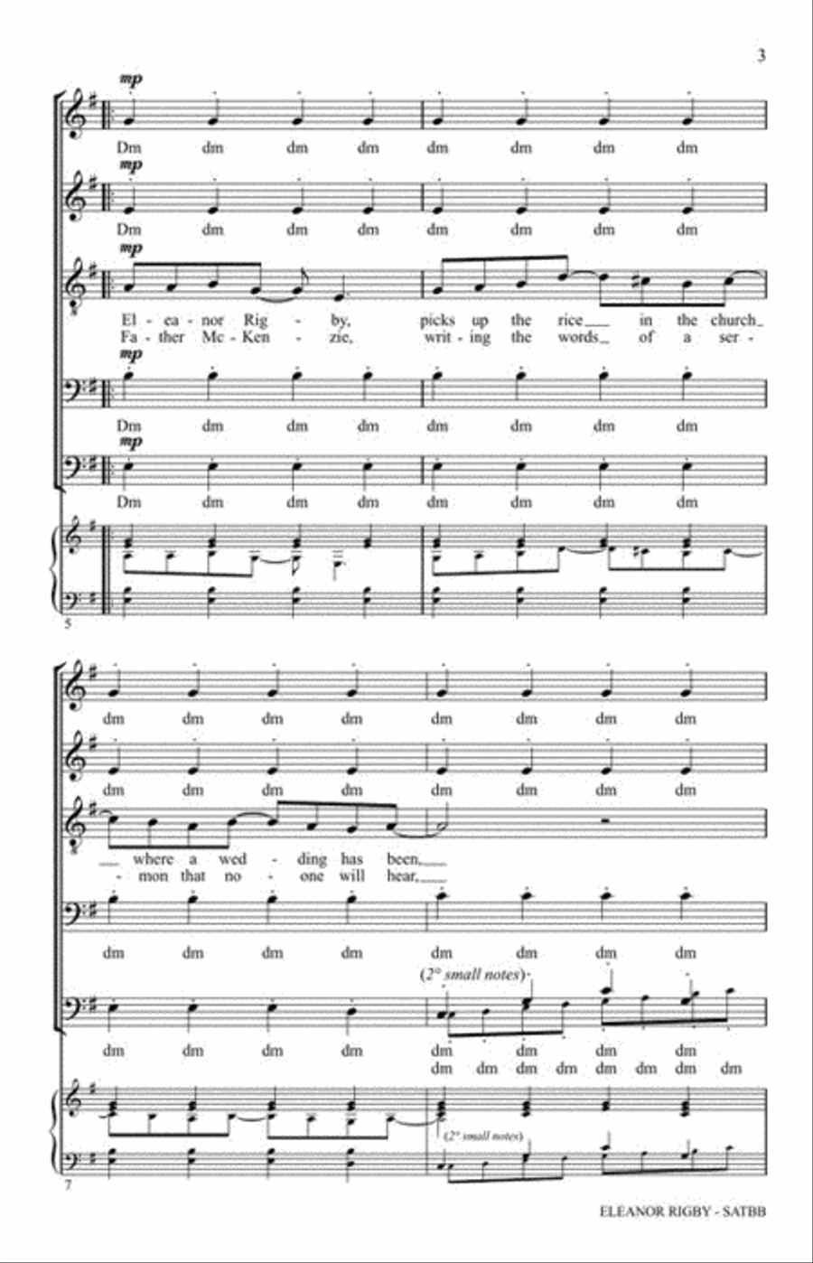 Eleanor Rigby A Cappella scores gallery preview page 4