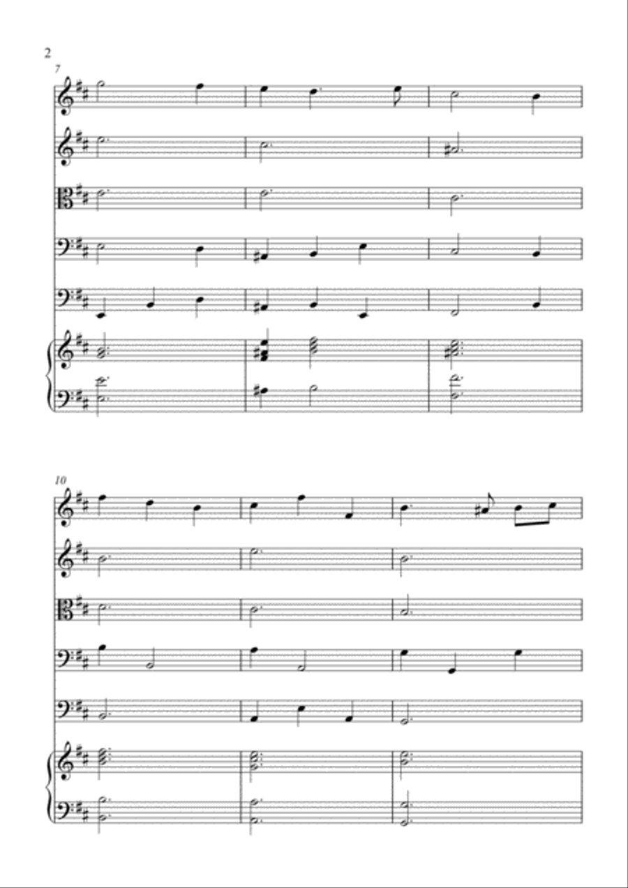 Sarabanda of a Violin Sonata Woodwind Quintet scores gallery preview page 2