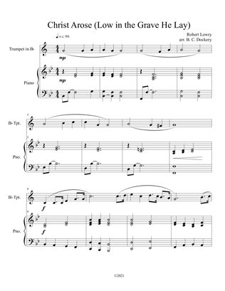 Christ Arose (Low in the Grave He Lay) for trumpet solo with optional piano