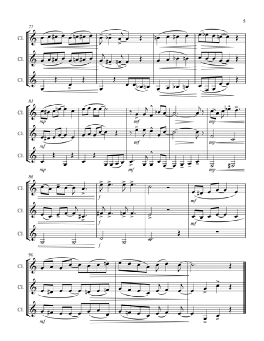 When I'm Sixty-four Clarinet Trio scores gallery preview page 6