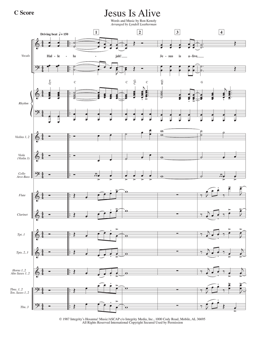 Jesus Is Alive Voice scores gallery preview page 1