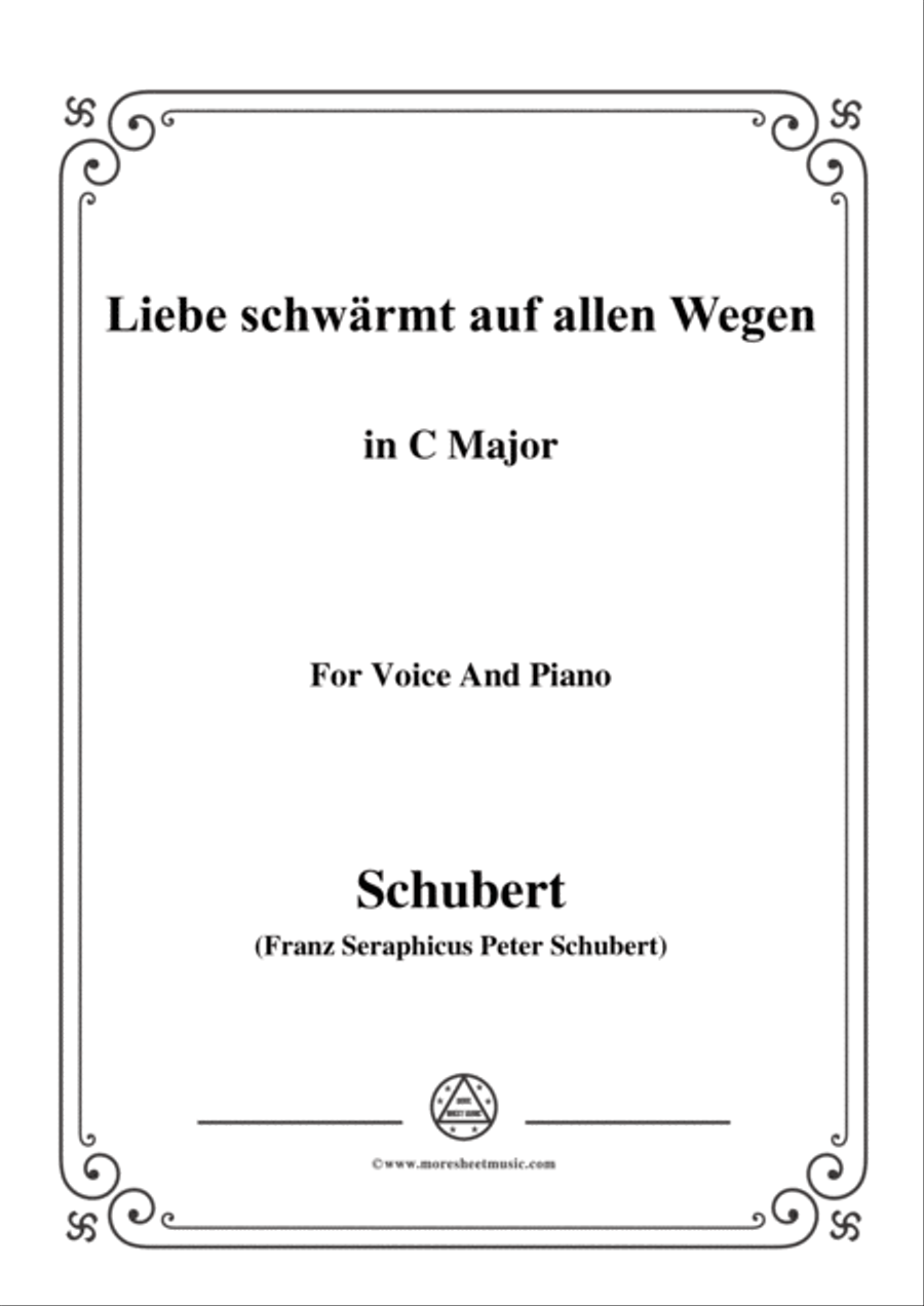 Schubert-Liebe schwärmt auf allen Wegen,in C Major Piano, Vocal scores gallery preview page 1
