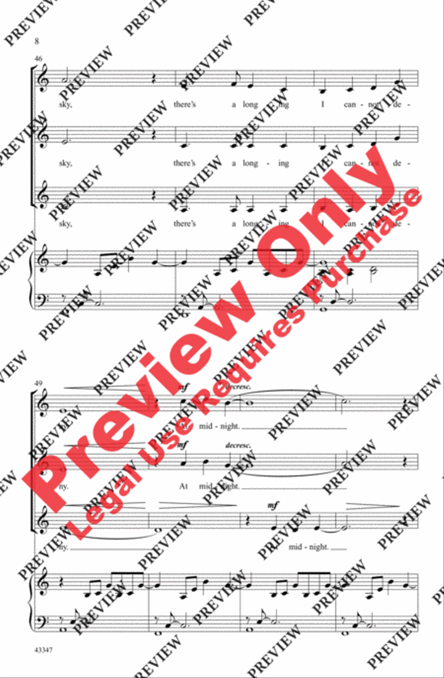 In the Dark of Midnight In the Dark of Midnight Women's Choir scores gallery preview page 8