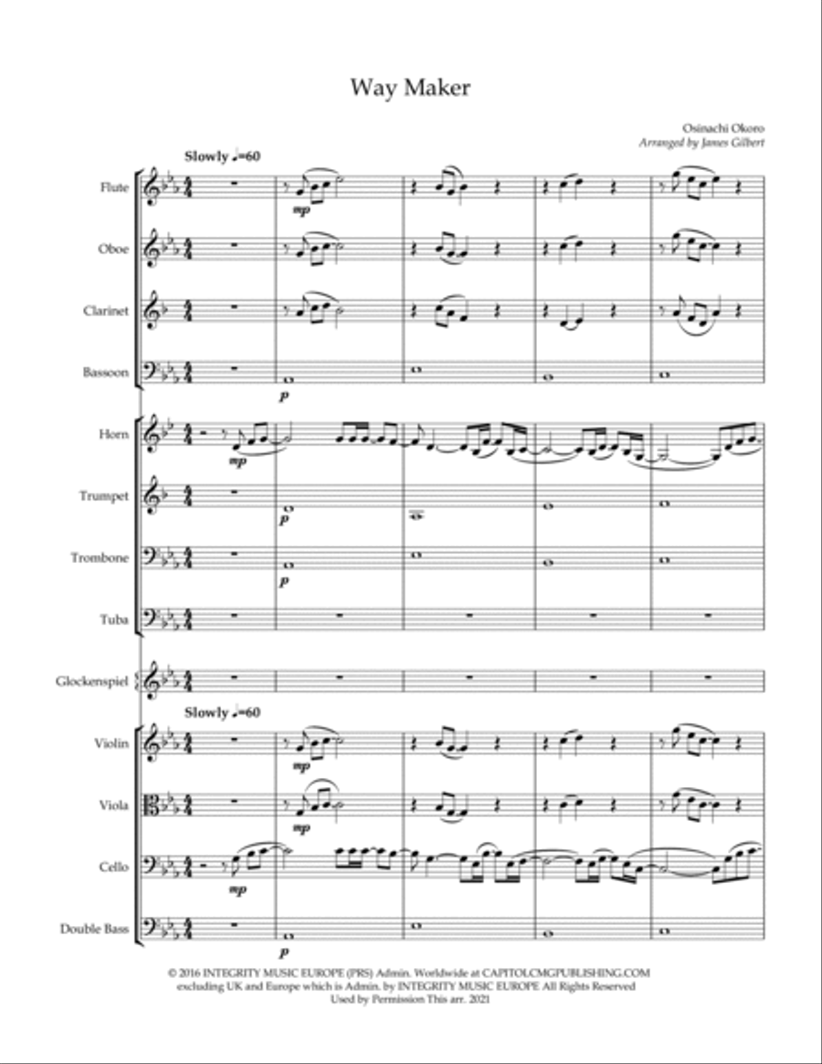 Way Maker Way Maker Full Orchestra scores gallery preview page 4