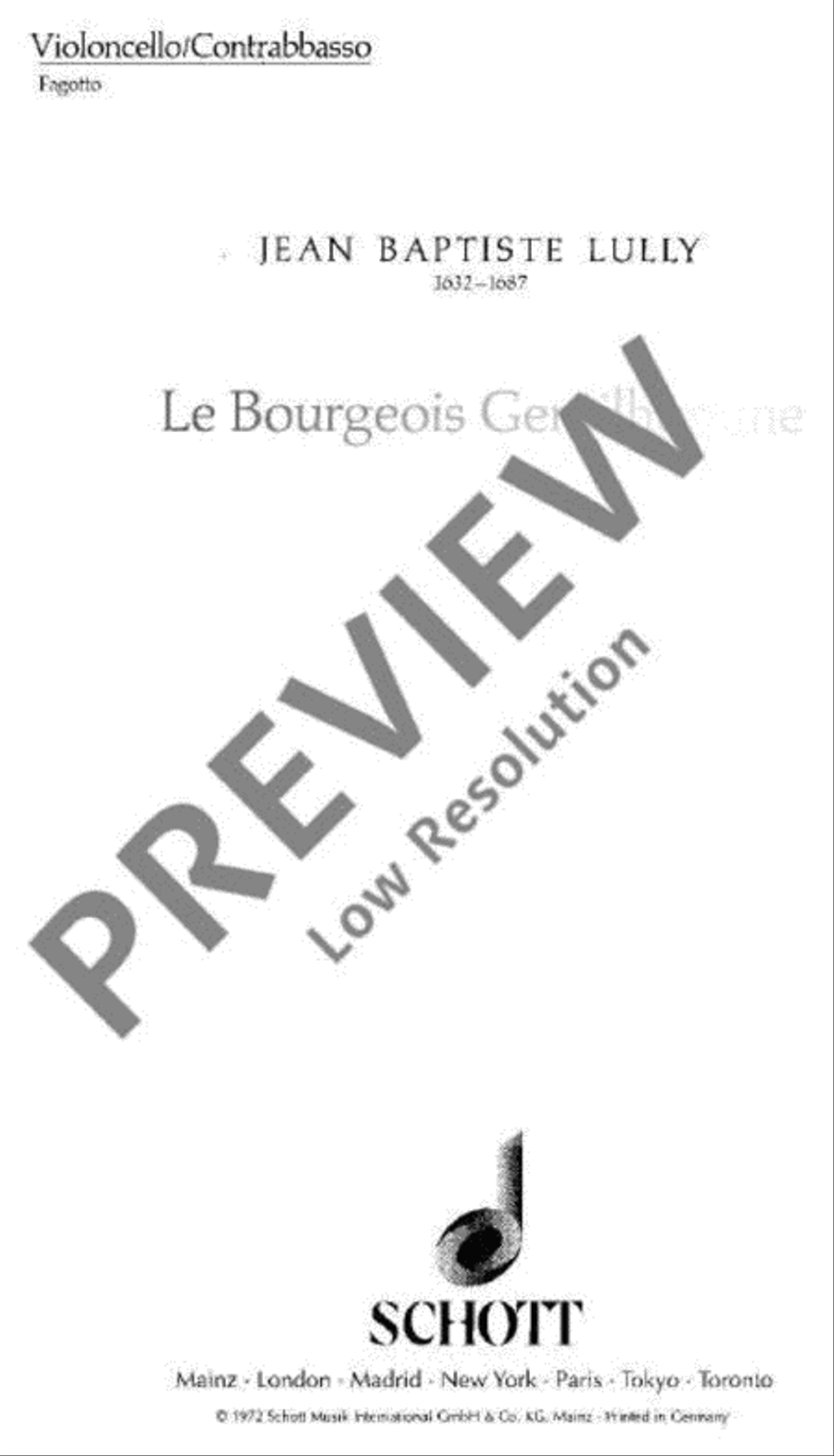 Le Bourgeois Gentilhomme Double Bass scores gallery preview page 2