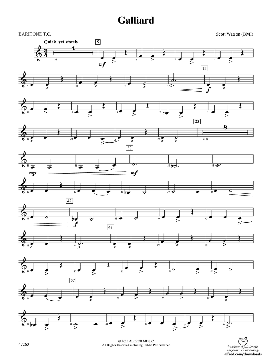 Galliard: Baritone T.C.