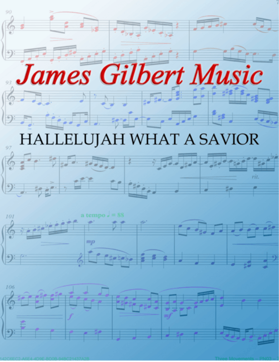 HALLELUJAH WHAT A SAVIOR Small Ensemble scores gallery preview page 1