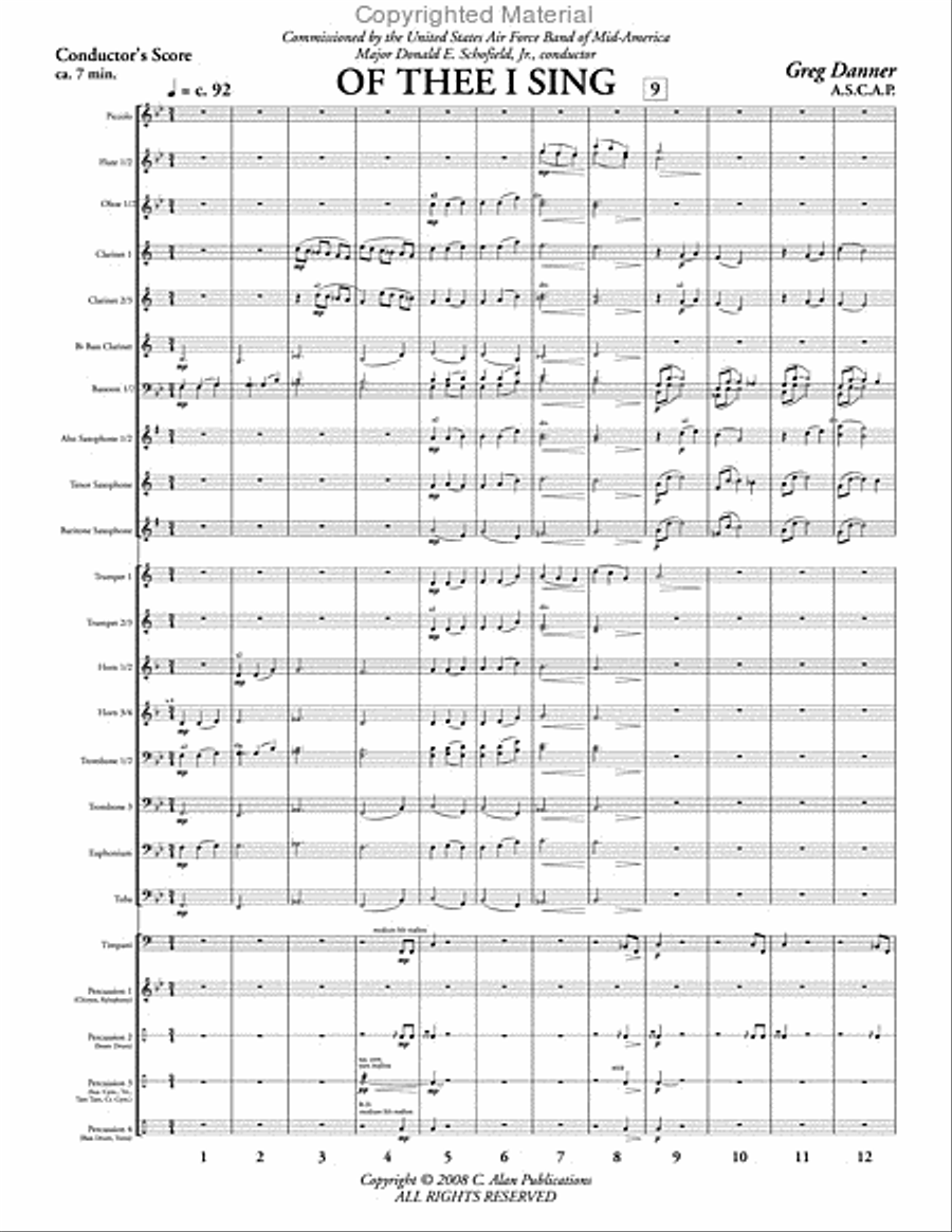 Of Thee I Sing Of Thee I Sing Concert Band scores gallery preview page 2