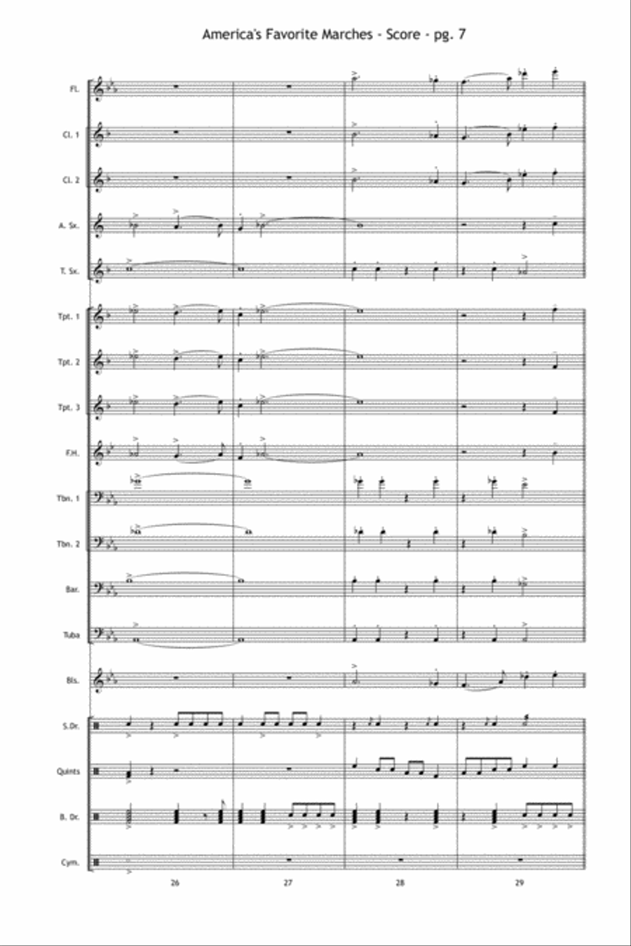 America's Favorite Marches Marching Band scores gallery preview page 8