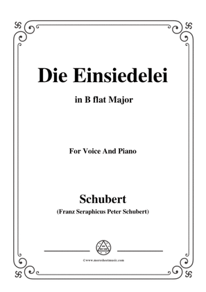 Book cover for Schubert-Die Einsiedelei(The Hermitage),in B flat Major,D.393,for Voice&Piano