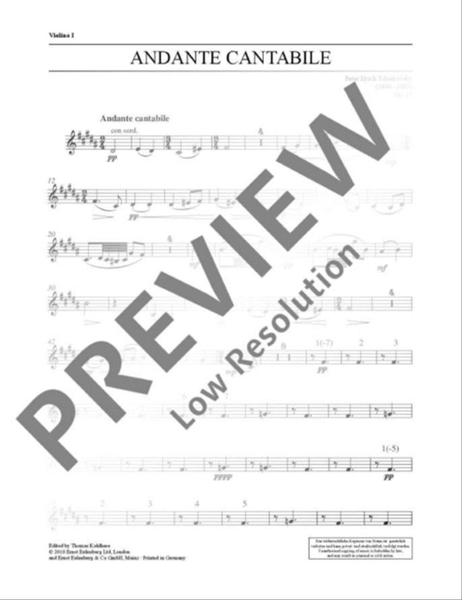 Andante Cantabile String Orchestra scores gallery preview page 6