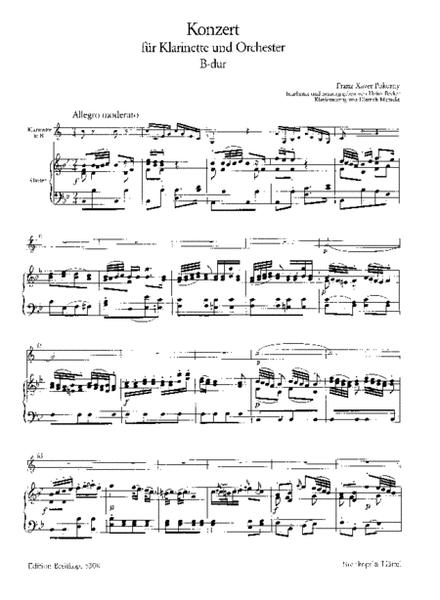 Clarinet Concerto in B flat major