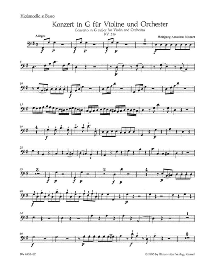 Concerto for Violin and Orchestra, No. 3 G major, KV 216