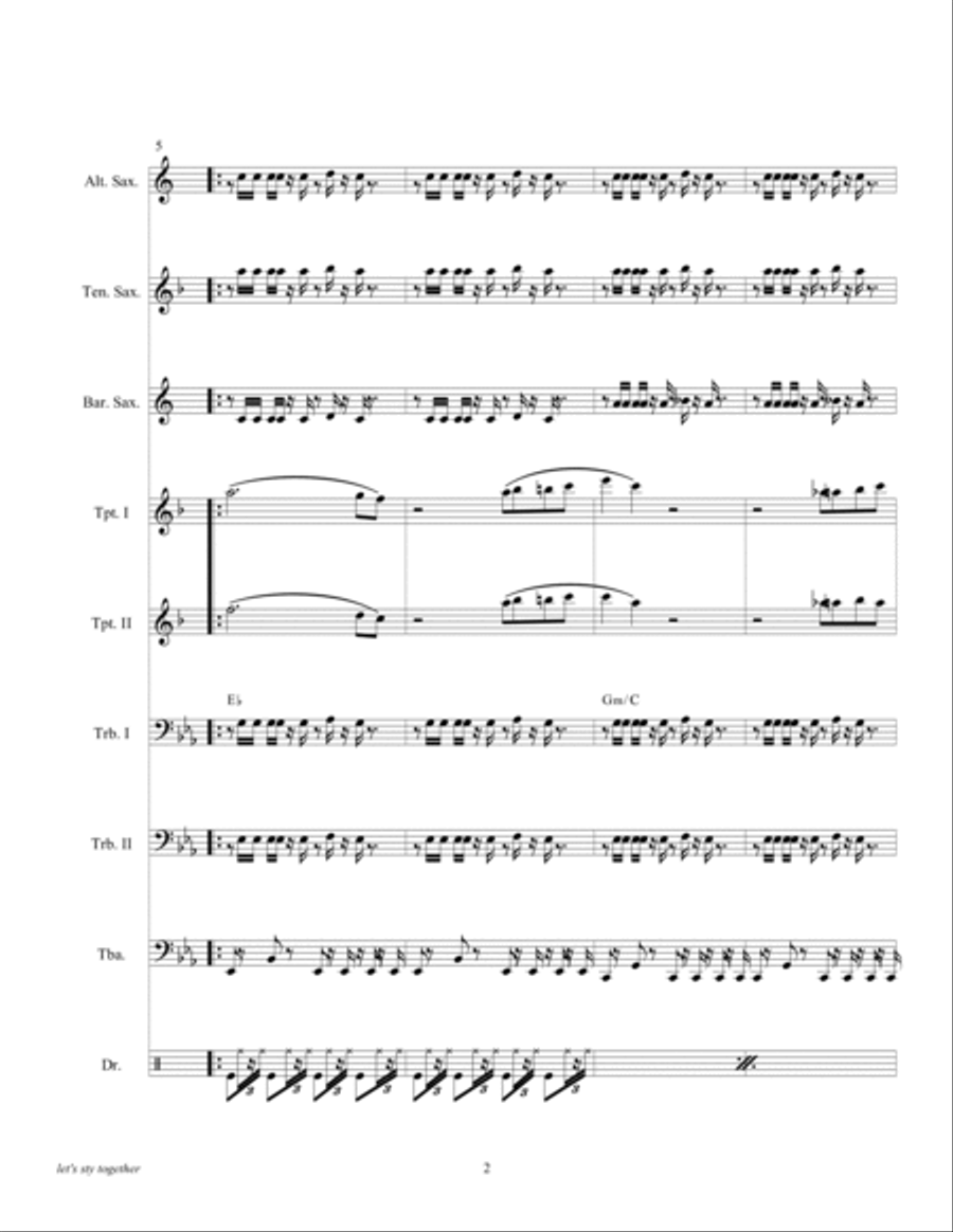 Let's Stay Together Jazz Ensemble scores gallery preview page 4