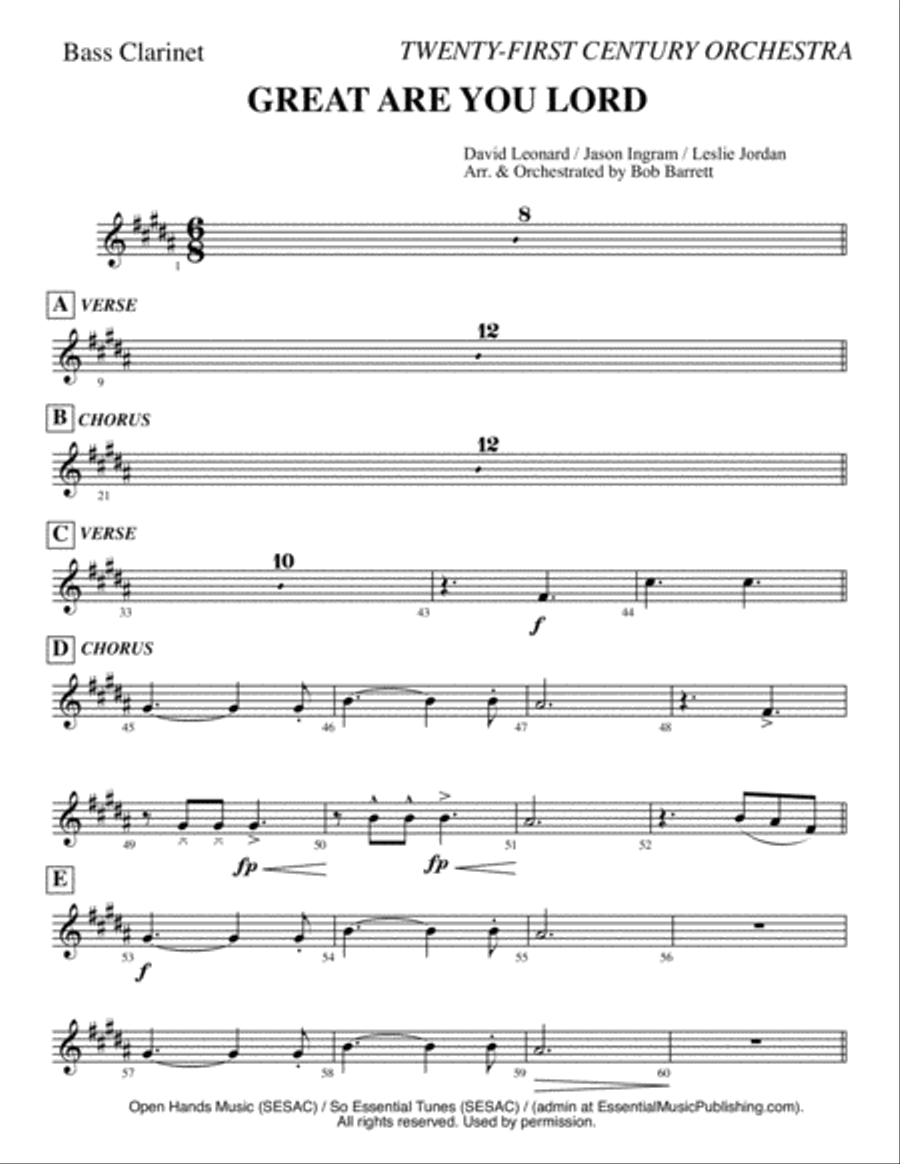 Great Are You Lord Great Are You Lord 4-Part scores gallery preview page 1