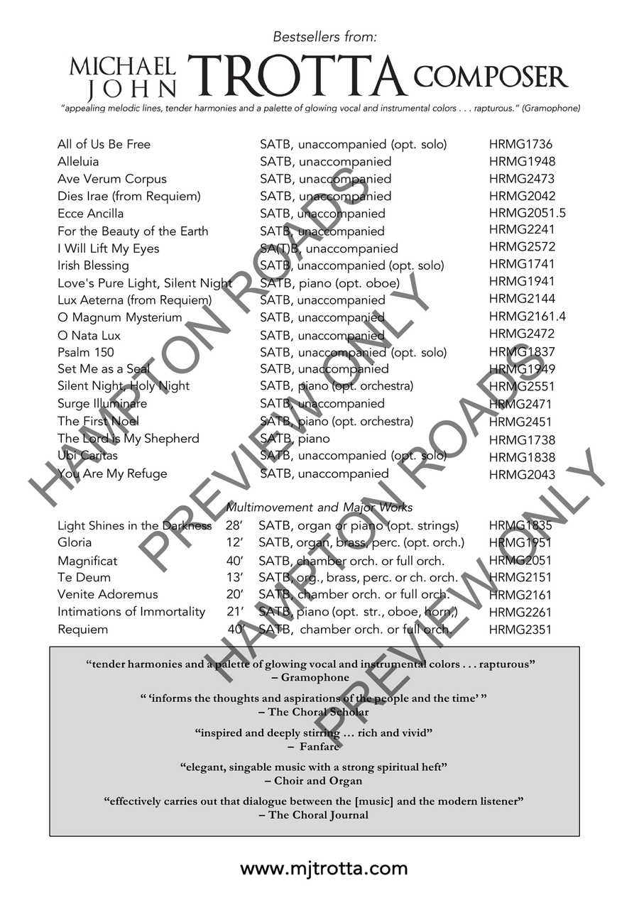 Jubilate Deo (SAB or SATB) 4-Part scores gallery preview page 9