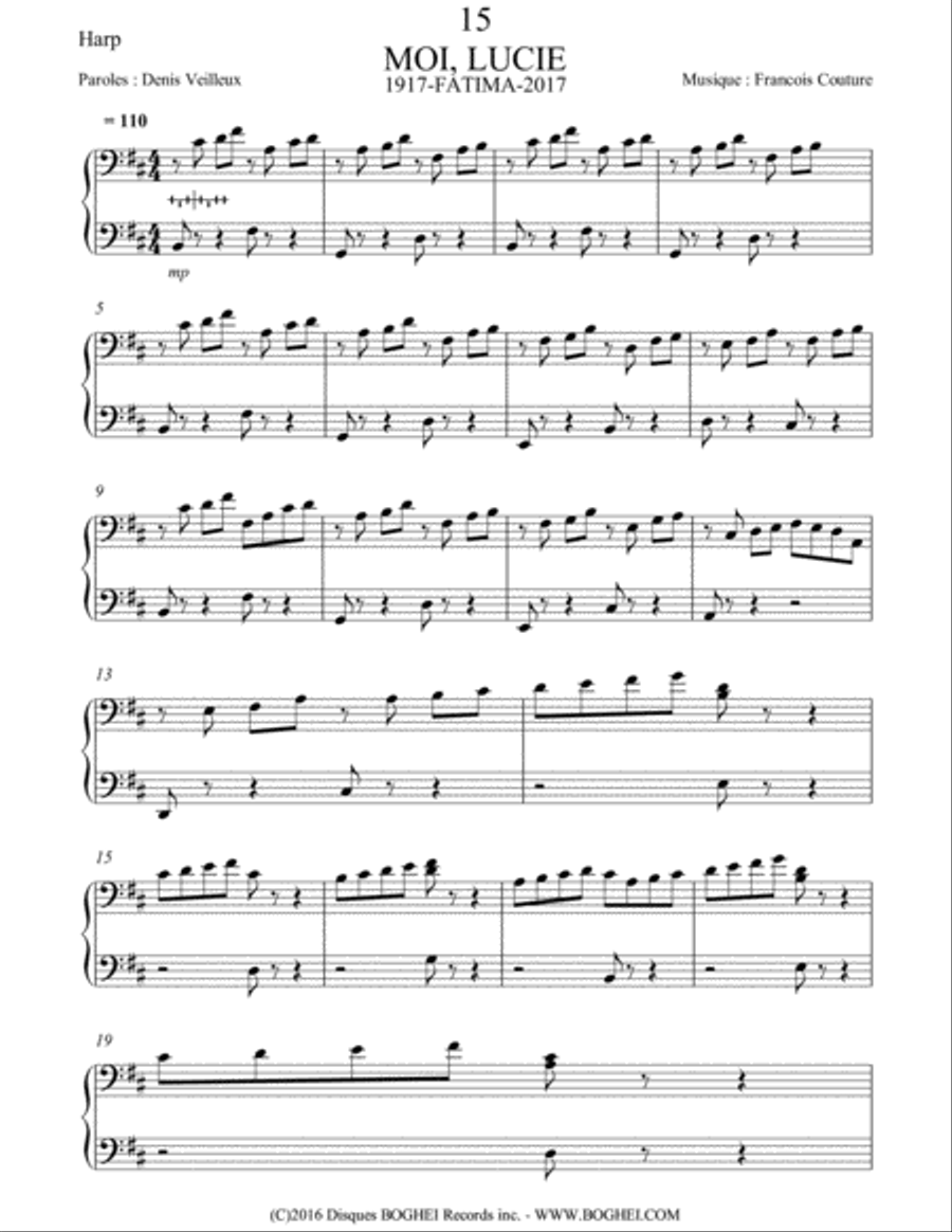 MOI, LUCIE - 1917 FATIMA 2017 Small Ensemble scores gallery preview page 2