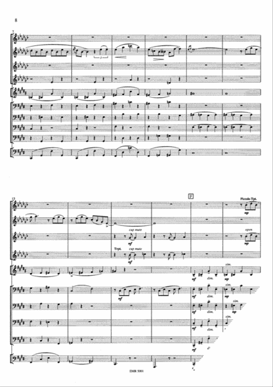 3 Preludes Brass Ensemble scores gallery preview page 6
