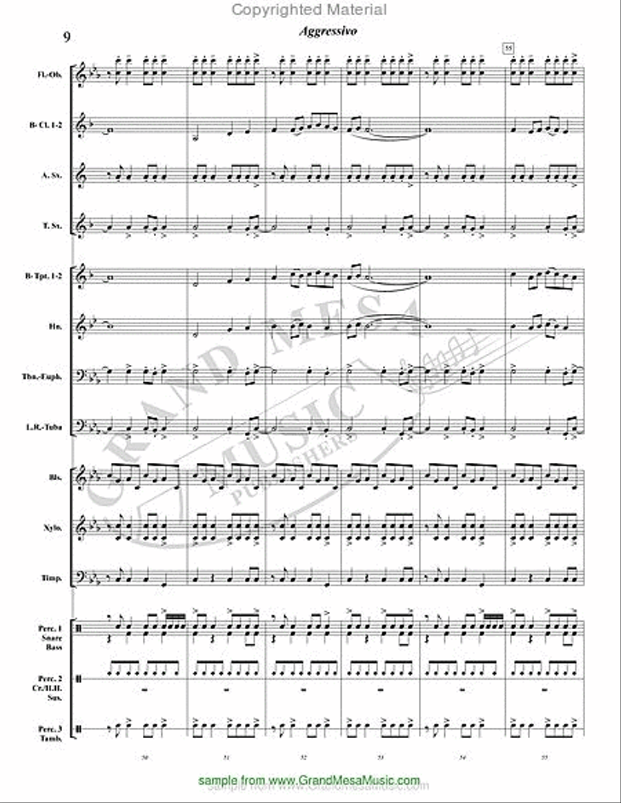 Aggressivo Aggressivo Concert Band scores gallery preview page 10