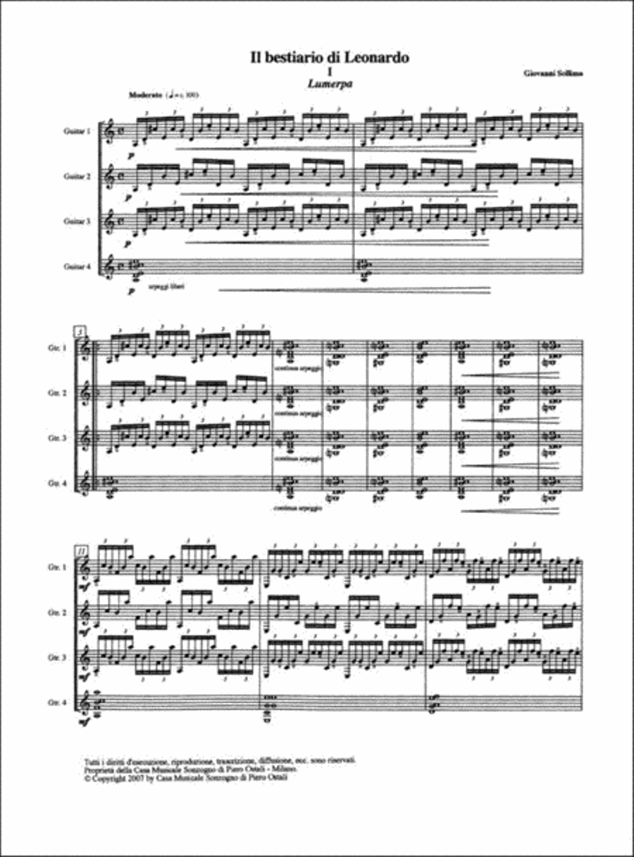 Il bestiario di Leonardo Guitar Ensemble scores gallery preview page 2