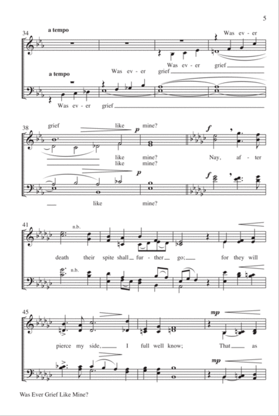 Was Ever Grief Like Mine? 4-Part scores gallery preview page 9