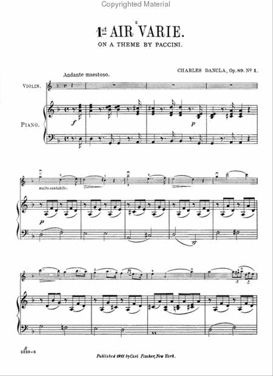 Six Airs Varies, Op. 89 Violin Solo scores gallery preview page 2