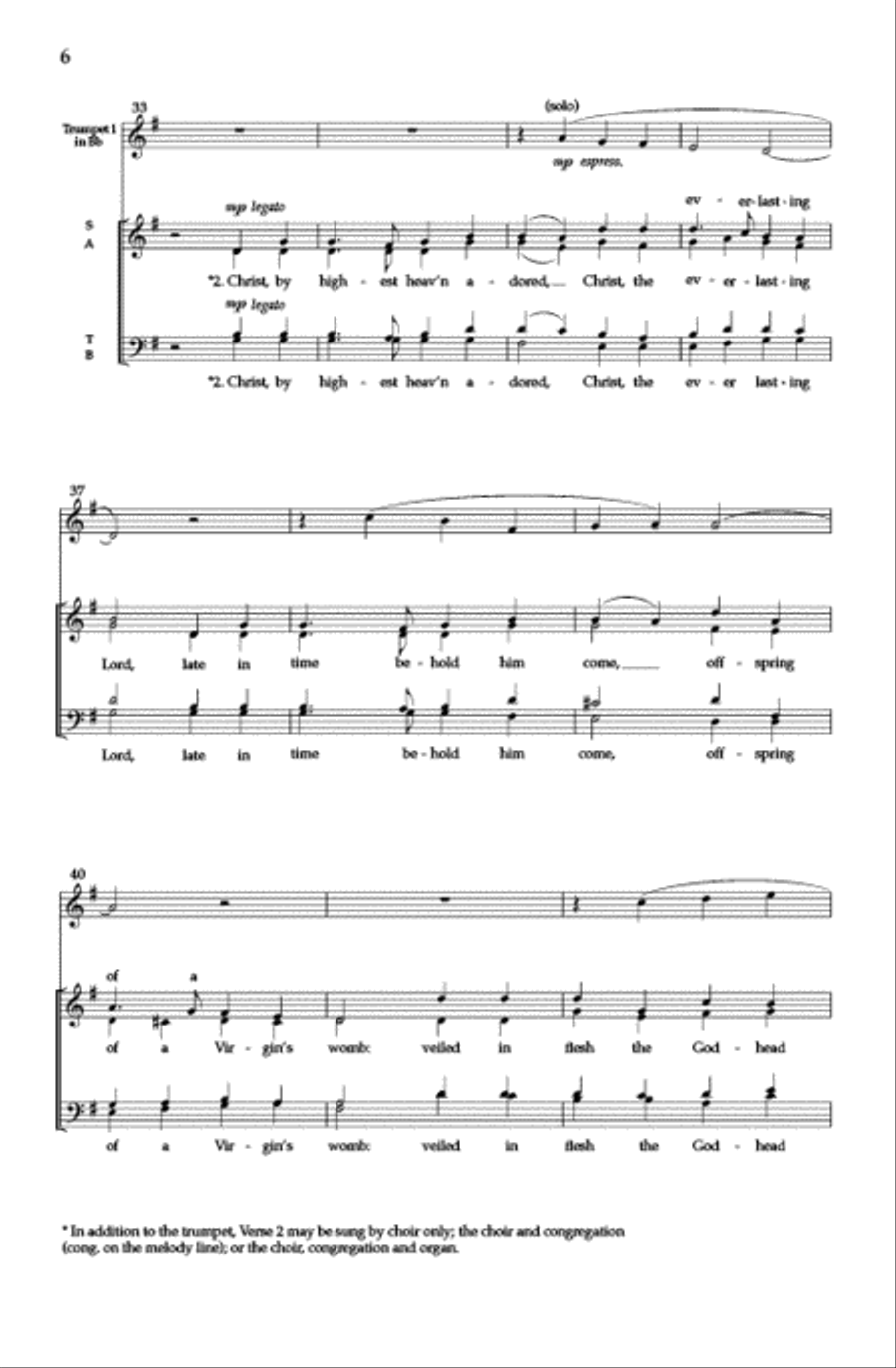 Hark! The Herald Angels Sing (Vocal Score) 4-Part scores gallery preview page 5
