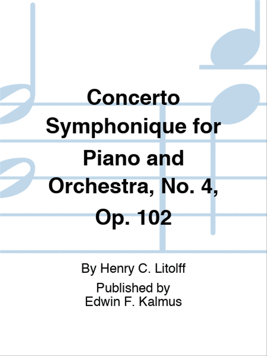 Concerto Symphonique for Piano and Orchestra, No. 4, Op. 102 Orchestra scores gallery preview page 1