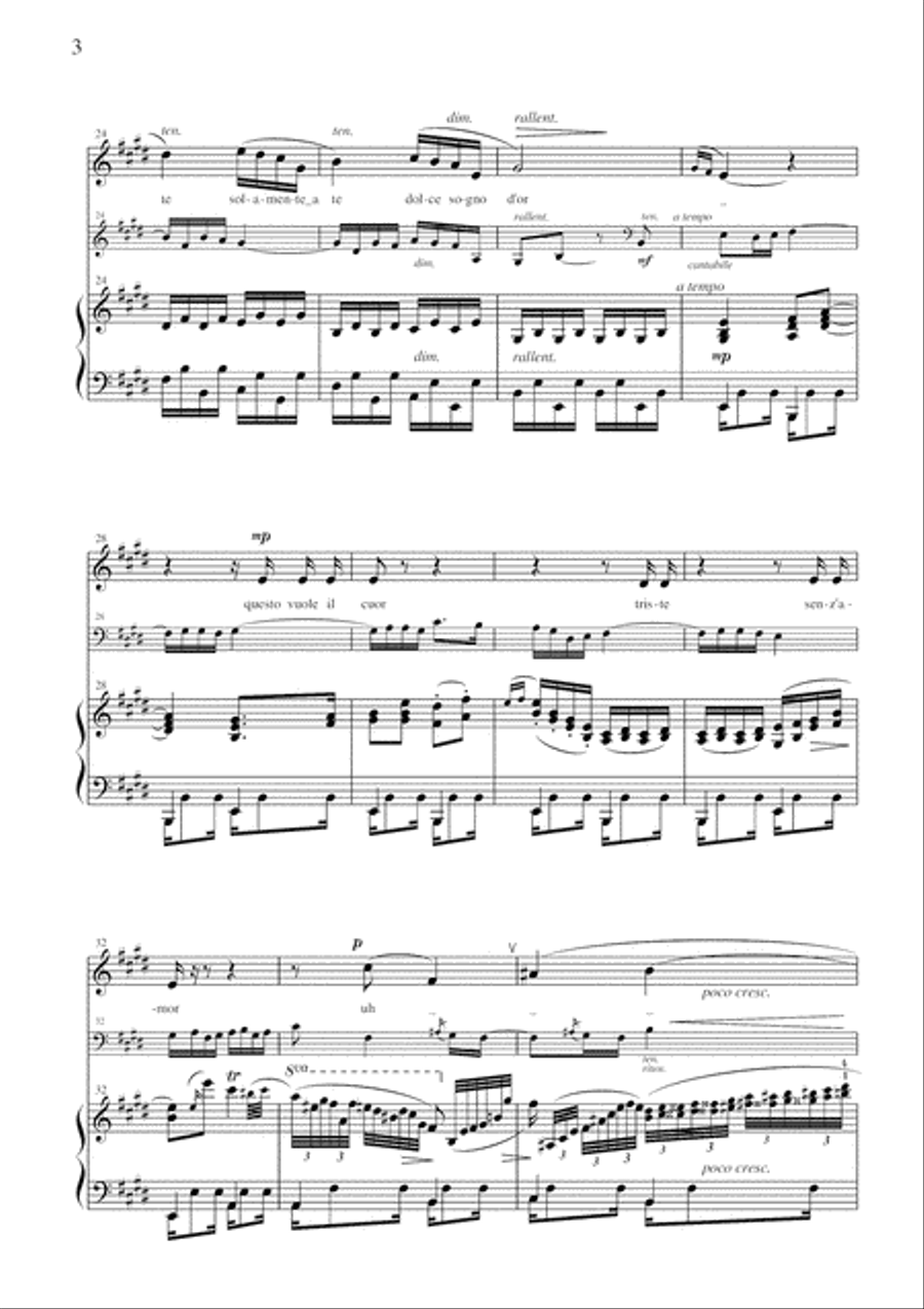 Chopin Etude op.10-3 for Trio (Soprano, Cello & Piano) arr. by Naoko Hayakawa Small Ensemble scores gallery preview page 4
