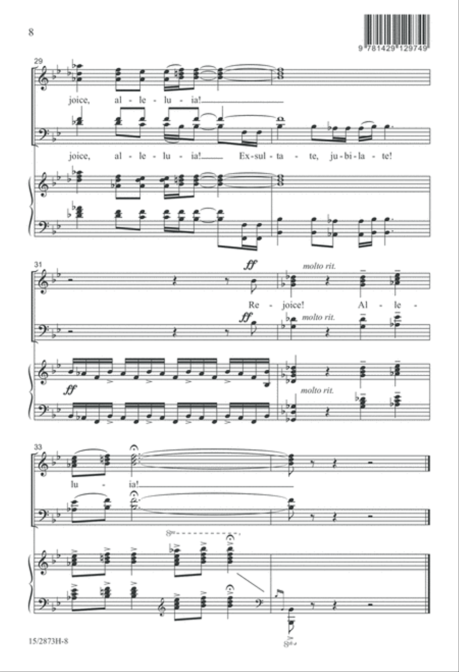 A Jubilant Fanfare 4-Part scores gallery preview page 8