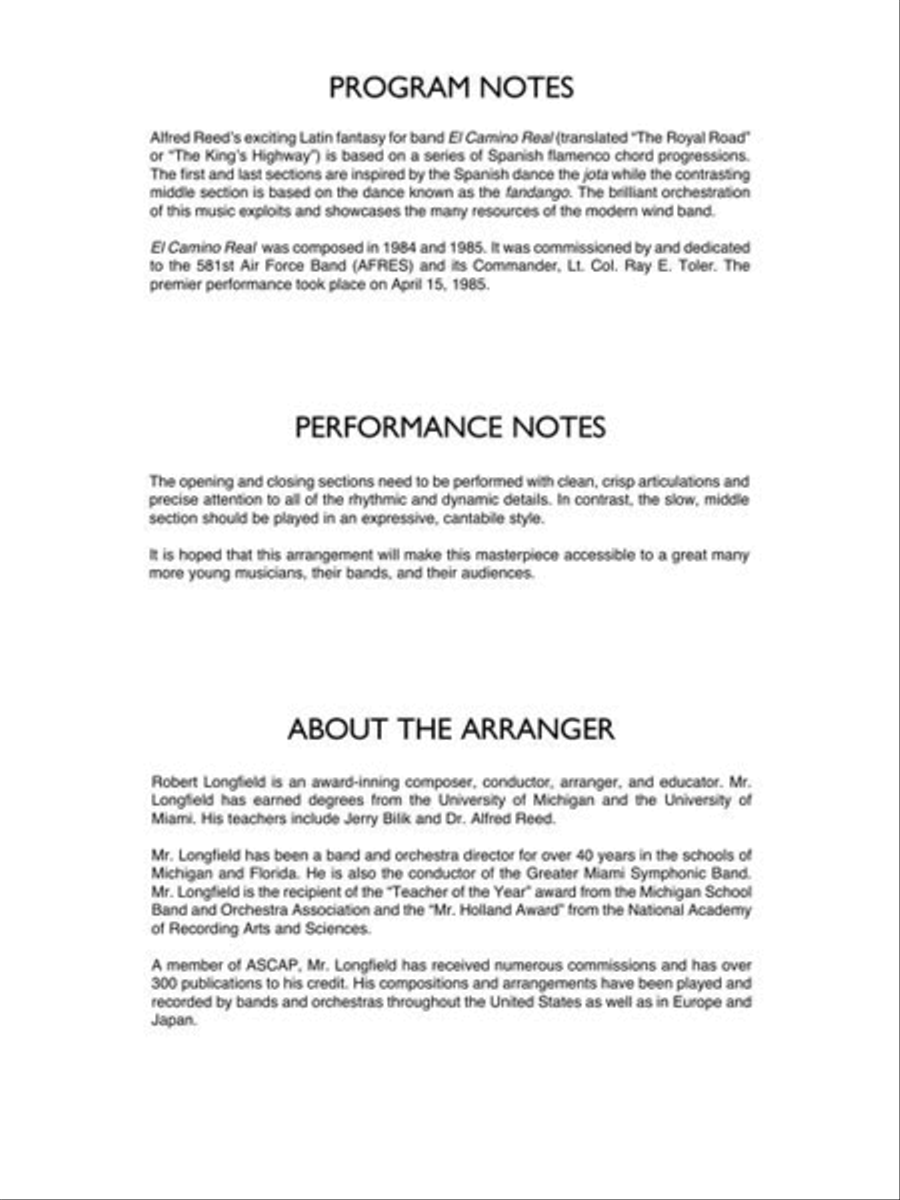 El Camino Real Concert Band scores gallery preview page 5