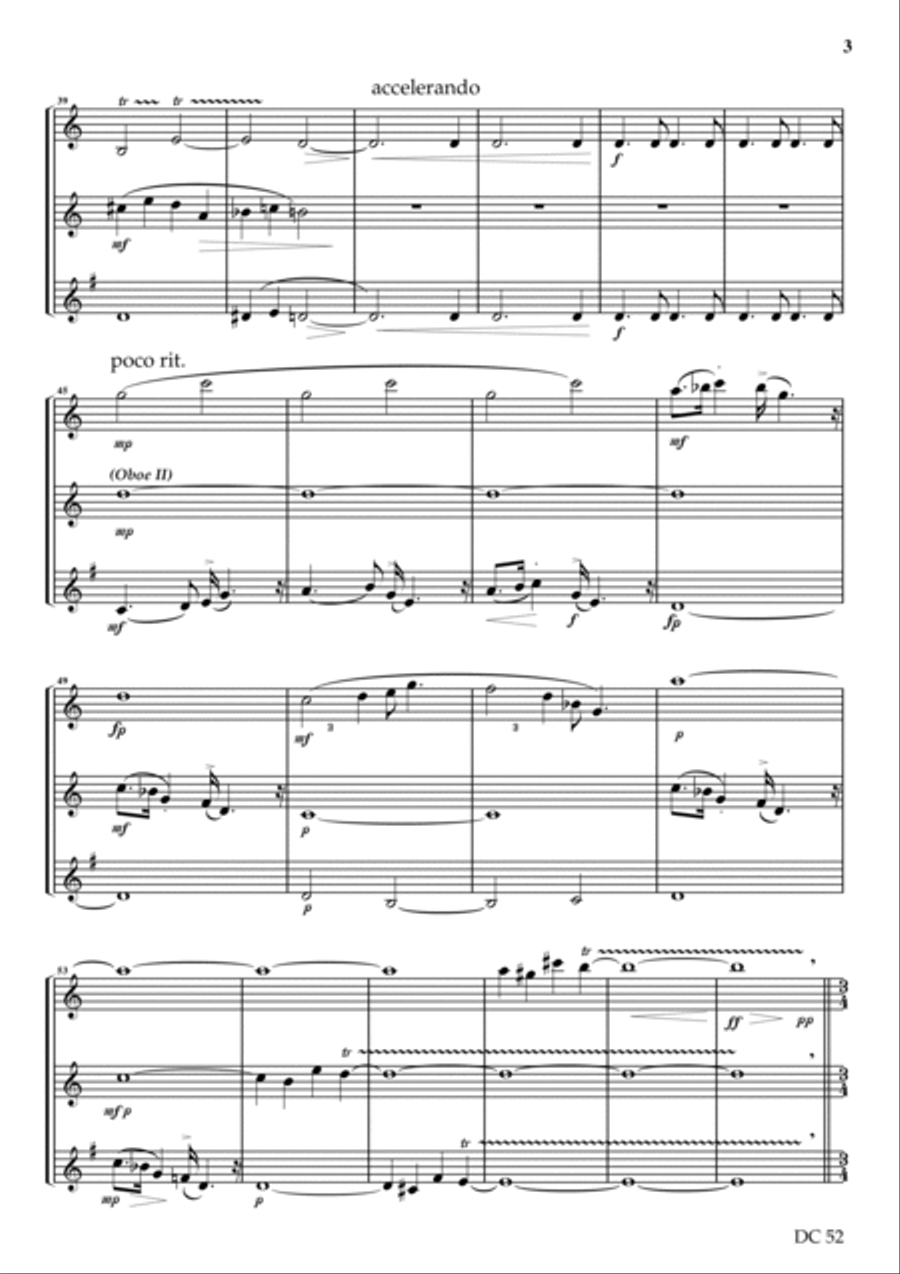Threnody in Memoriam Katherine Chedburn 1948-1988 - for oboe trio Woodwind Trio scores gallery preview page 3