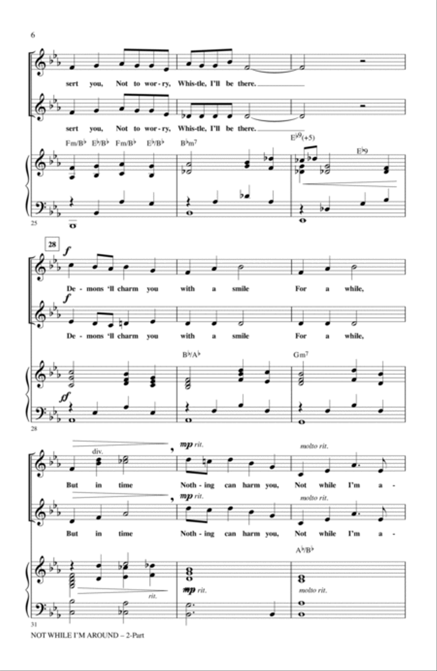 Not While I'm Around (from Sweeney Todd) (arr. Mark Brymer) 2-Part scores gallery preview page 4