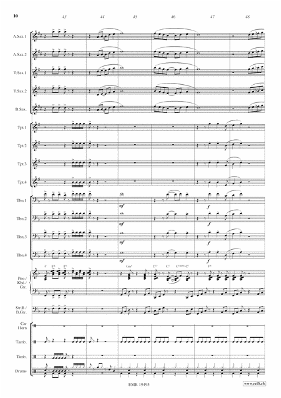 Cha Cha Slide Big Band scores gallery preview page 11