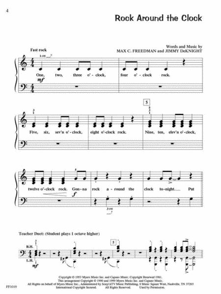PlayTime Rock 'n' Roll by Nancy Faber Piano Method - Sheet Music