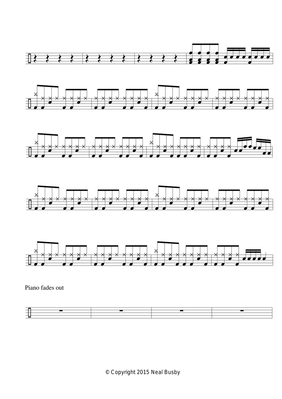 Ultraviolet - full beginner and advanced drum charts and MP3 with/without drums Drum Set scores gallery preview page 3