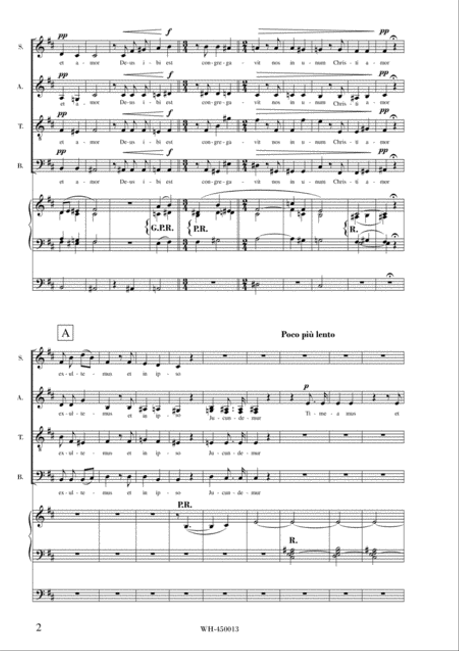 UBI CARITAS, OP. 13 UBI CARITAS, OP. 13 4-Part scores gallery preview page 2