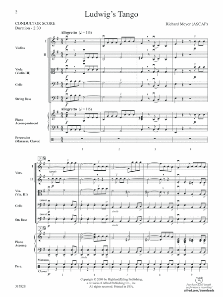 Ludwig's Tango: Score