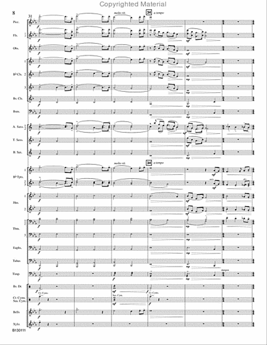 Holiday Prelude Concert Band scores gallery preview page 9
