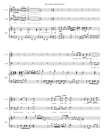 How shall I sing that Majesty (new version) SATB and piano image number null