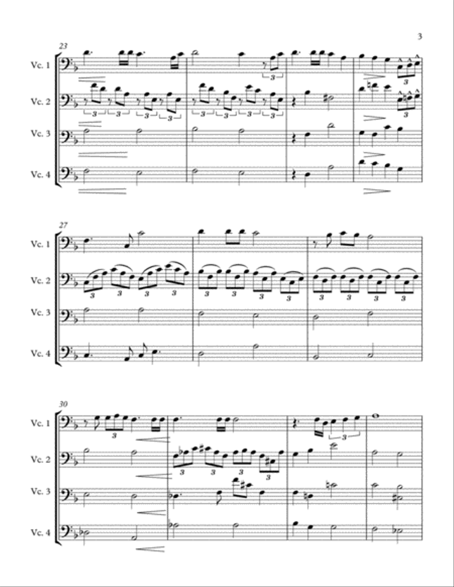 What A Wonderful World Cello scores gallery preview page 3