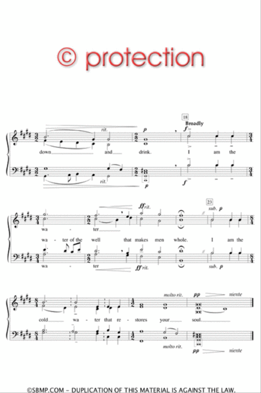 Inscription for a Wayside Spring - SATB Octavo 4-Part scores gallery preview page 3