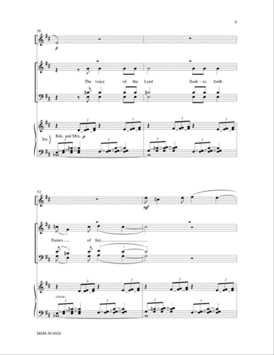 The Lord Will Reign For Ever 4-Part scores gallery preview page 5